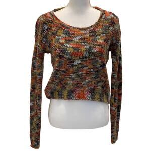 Roxy Knit Sweater Swoop Back Fall Colors Size XS RN 114199